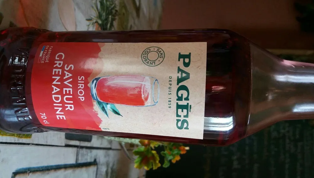 sirop saveur grenadine