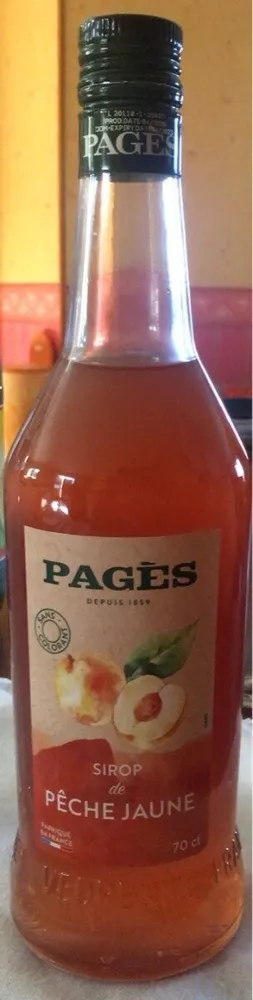 Sirop de Pêche jaune