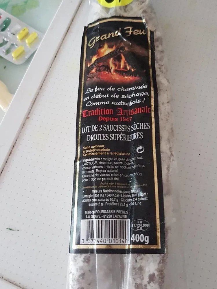 Lot de 2 saucisses sèches