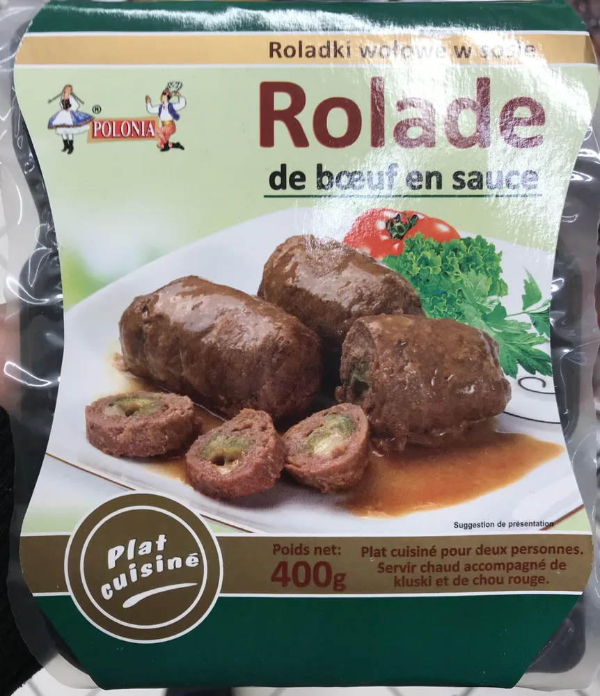 Rolade de boeuf en sauce