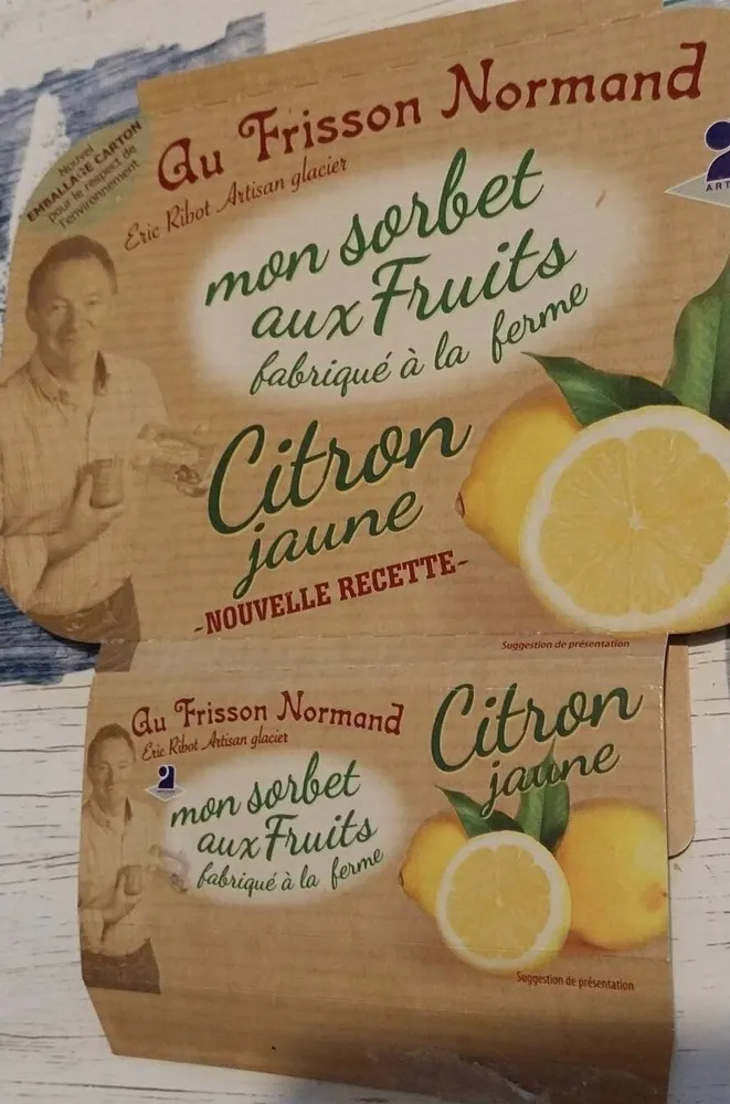 Sorbet au citron jaune
