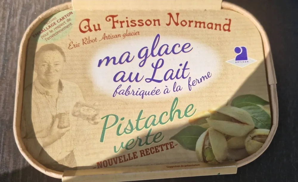 Ma glace au lait pistache verte
