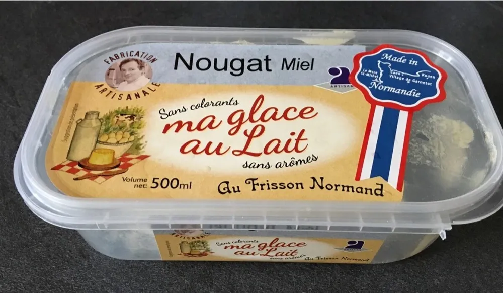Glace nougat-miel Ma glace au lait