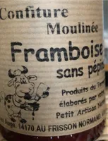 Confiture moulinée framboise sans pépins
