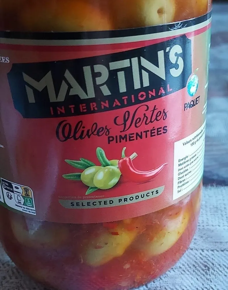 Olives vertes pimentées