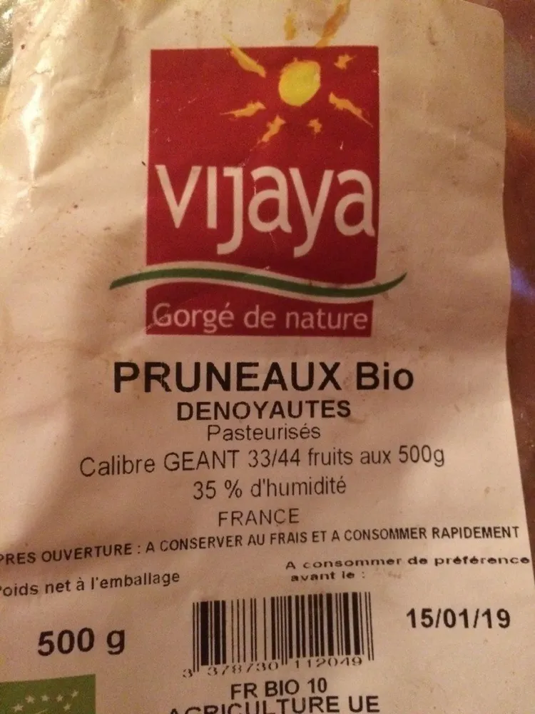 Pruneaux denoyautés bio