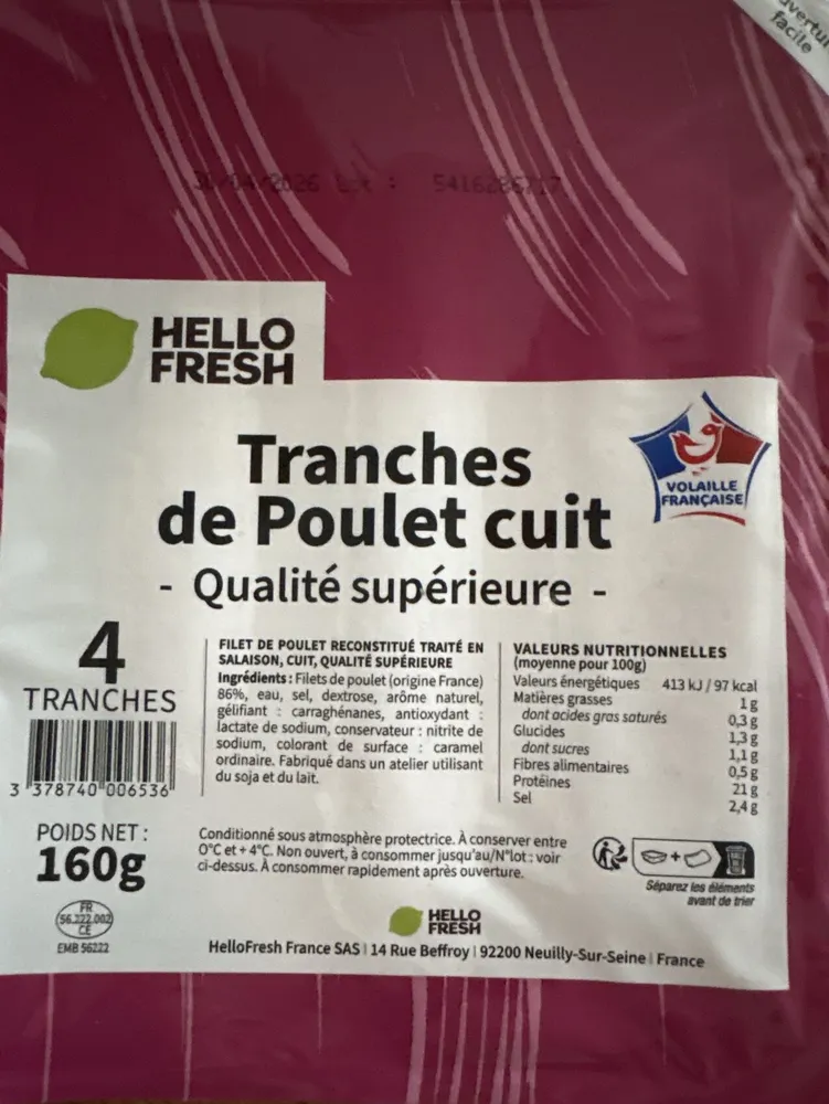 Tranches poulet