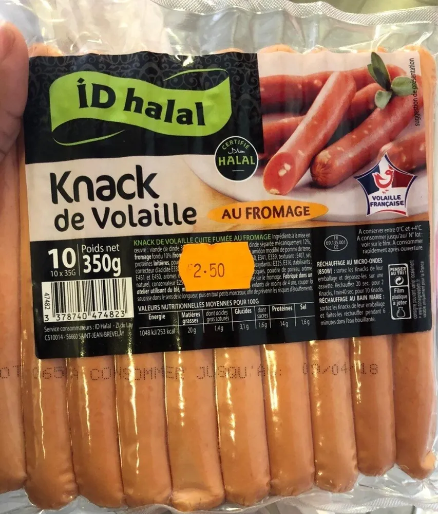 Knack de volaille au fromage