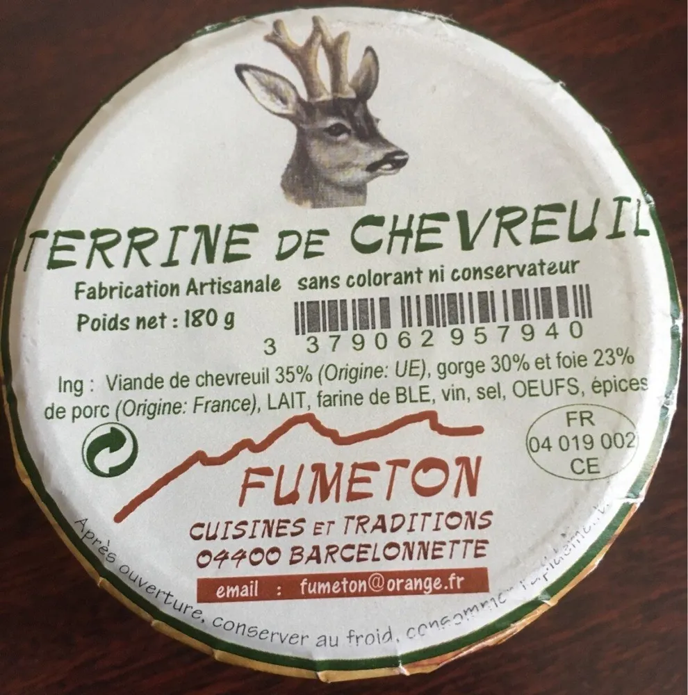 Terrine de chevreuil