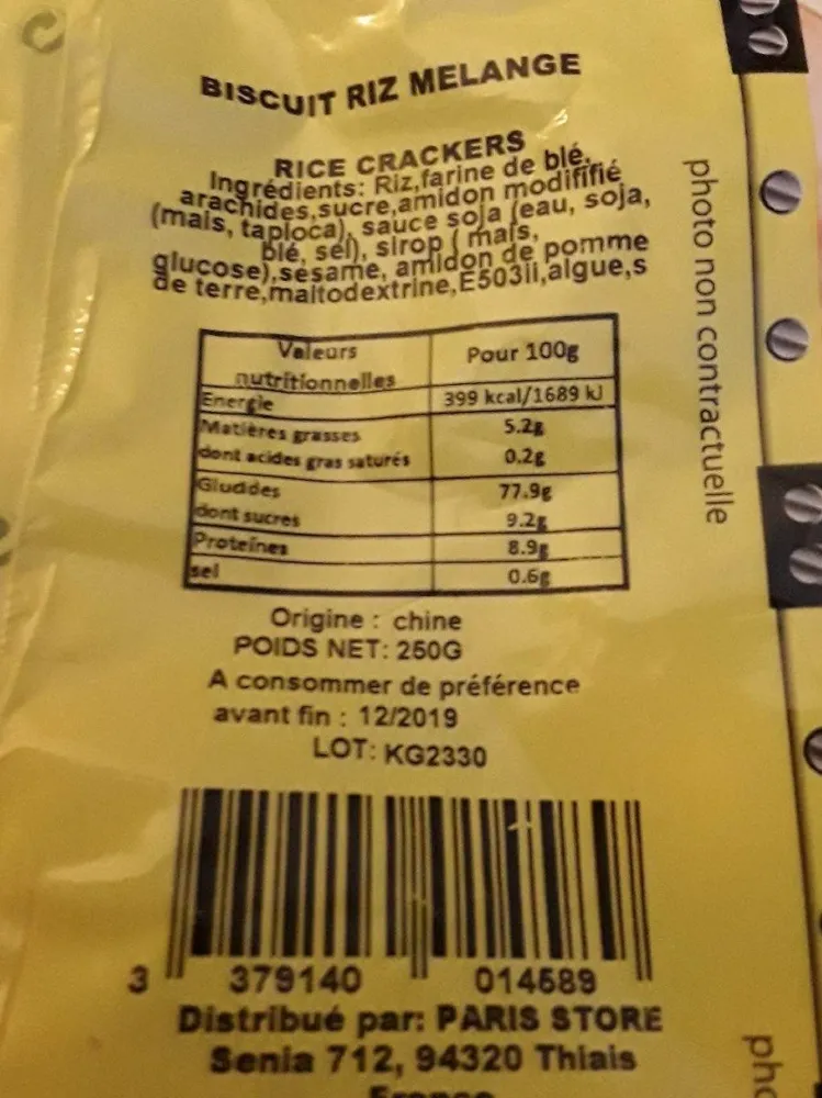 Biscuit riz melange