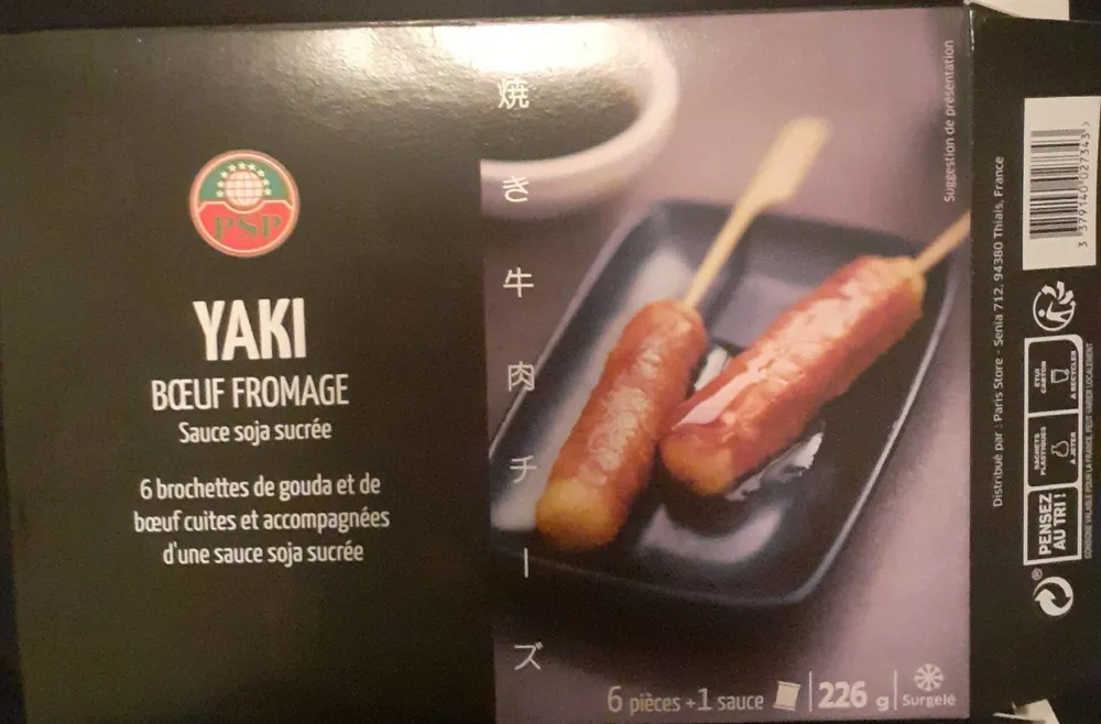 Yaki brochette boeuf fromage