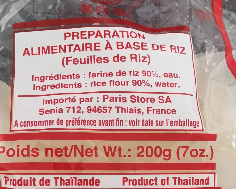 Préparation alimentaire à base de riz