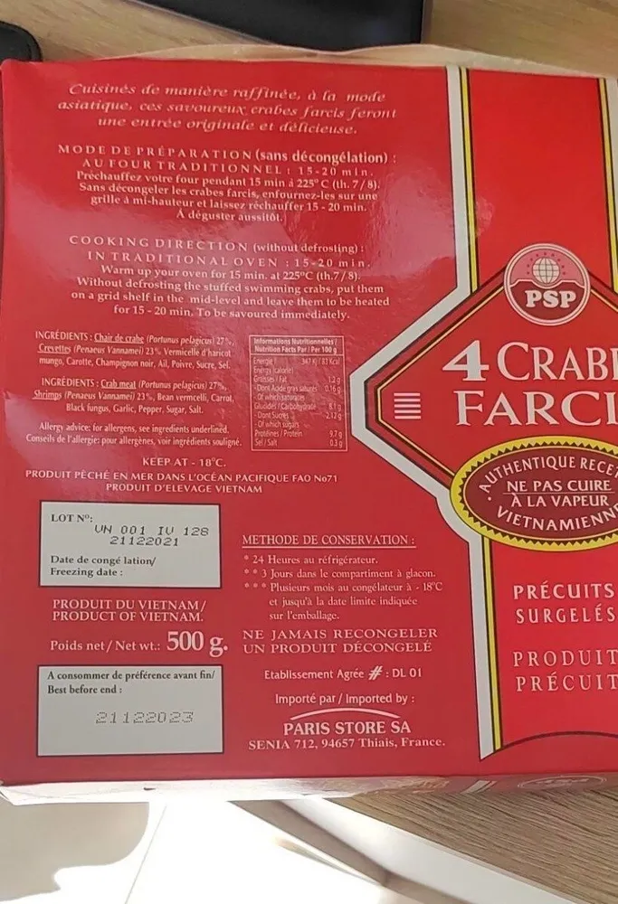 Crabe farcis
