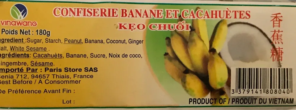 Confiserie banane et cacahuètes Keo Chuoi