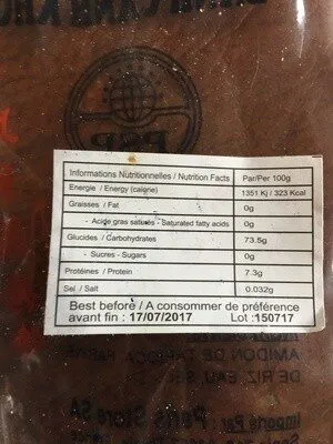 Pate de riz séchée