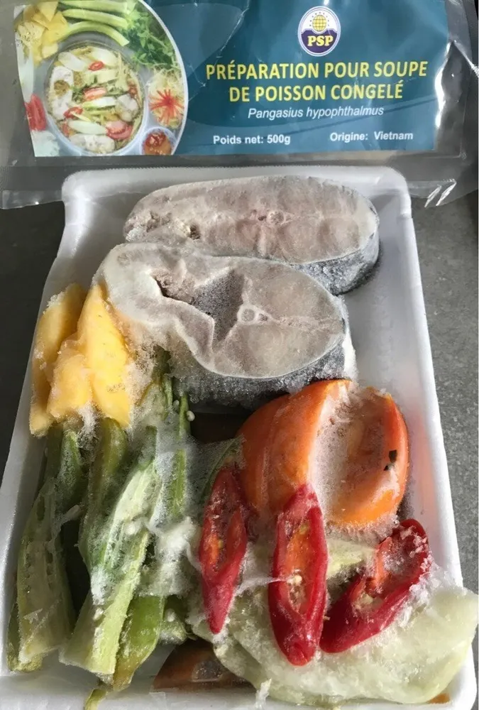 Préparation pour soupe de poisson congelé