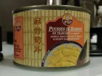 Pousses de bambou en tranches