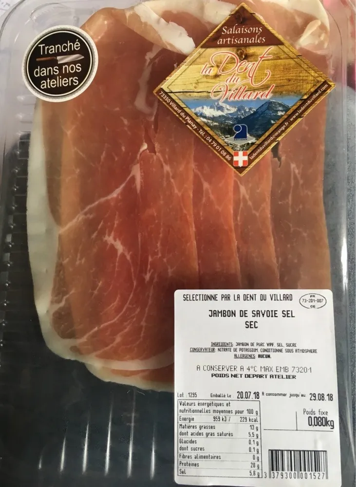 Jambon de savoie sel sec