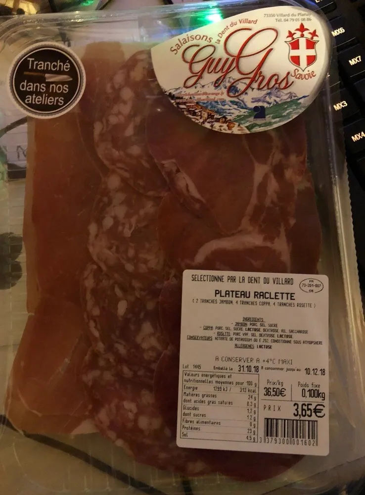 Plateau raclette
