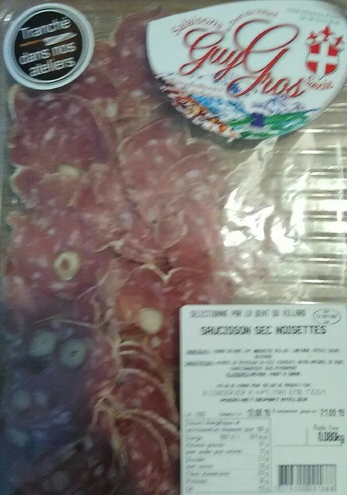 Saucisson sec noisettes