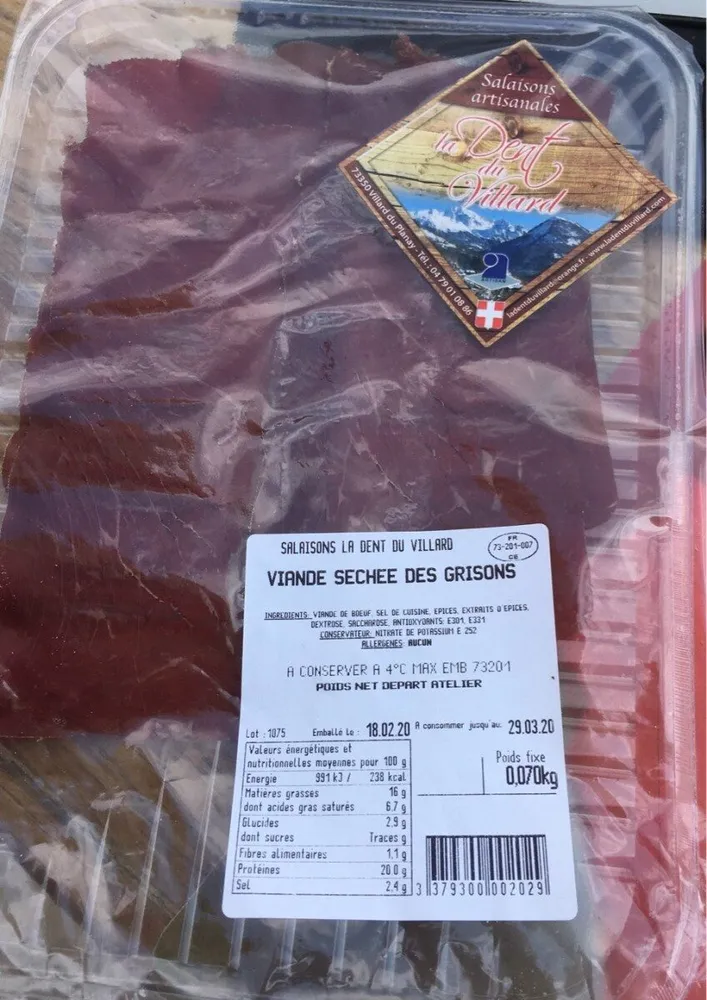 Viande sechee des grisons