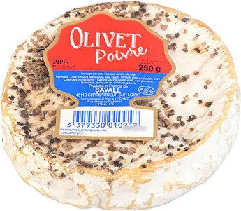 Fromage au lait de vache pasteurisé Olivet au poivre