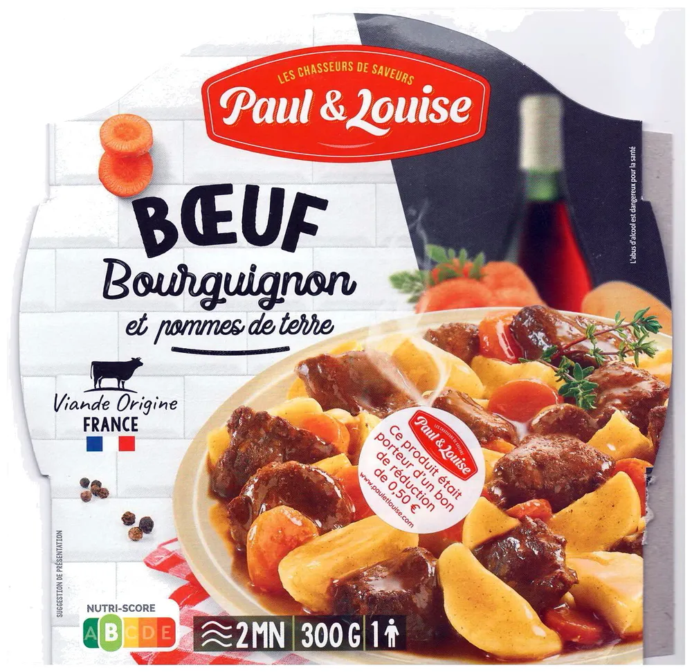 Bœuf Bourguignon et pommes de terre