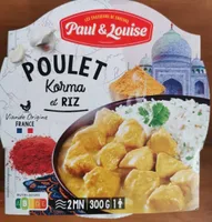 Poulet Korma et riz