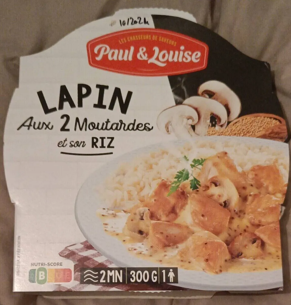 Lapin aux 2 moutardes et son riz
