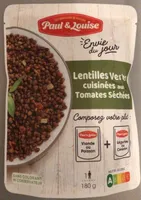 Lentilles vertes cuisinées aux tomates séchées