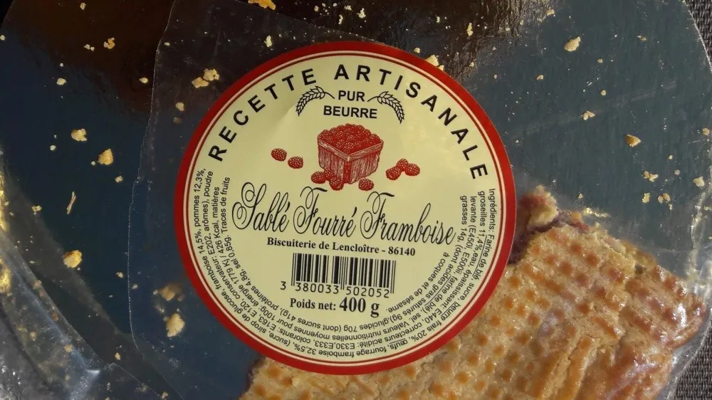 Sablé fourré framboise