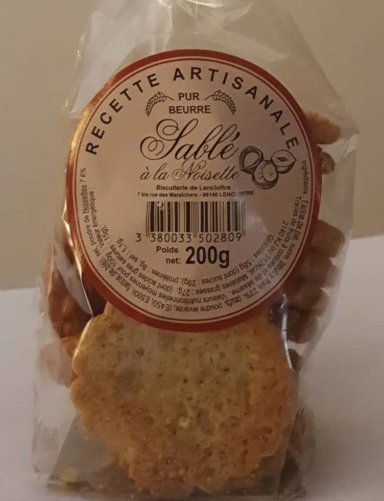 Sablés à la noisette