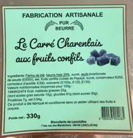 Le carré Charentais aux fruits confits