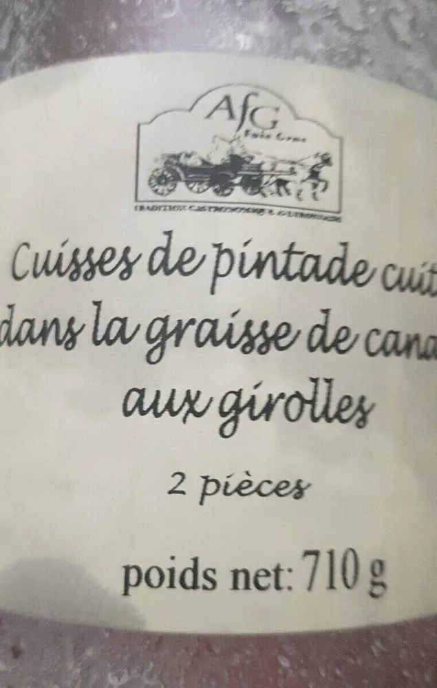 Cuisse de pintade cuites