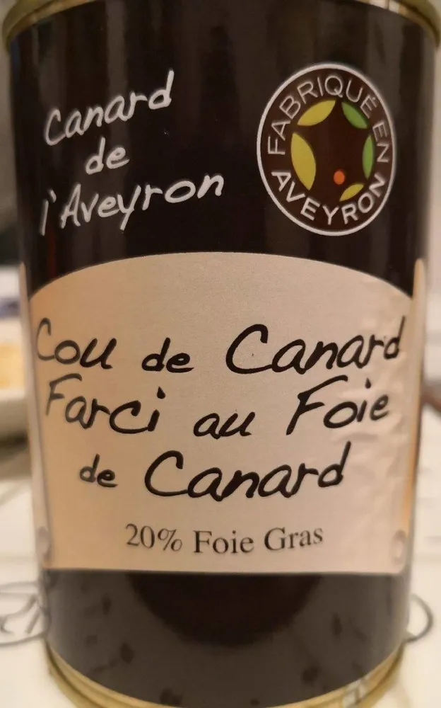 Cou de canard farci au foie de canard