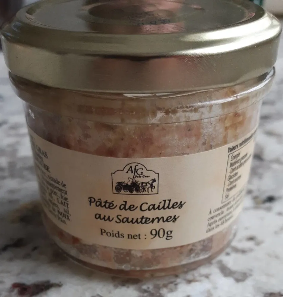 Pâté de cailles au Sauternes