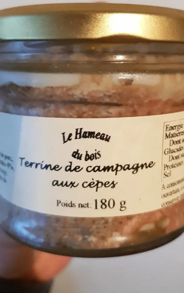 hameau du bois terrine de campagne aux cèpes