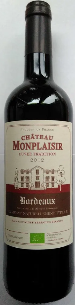 Château Monplaisir Cuvée Tradition 2012