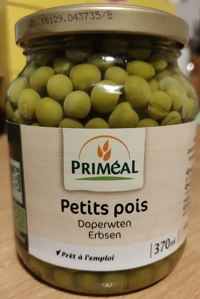 Petits pois, bio
