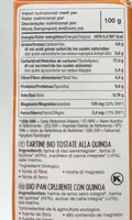 Pan ecológico crujiente de quinoa sin gluten