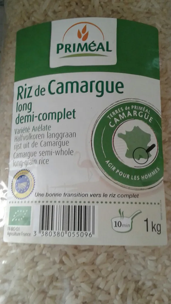 Riz de Camargue long demi-complet