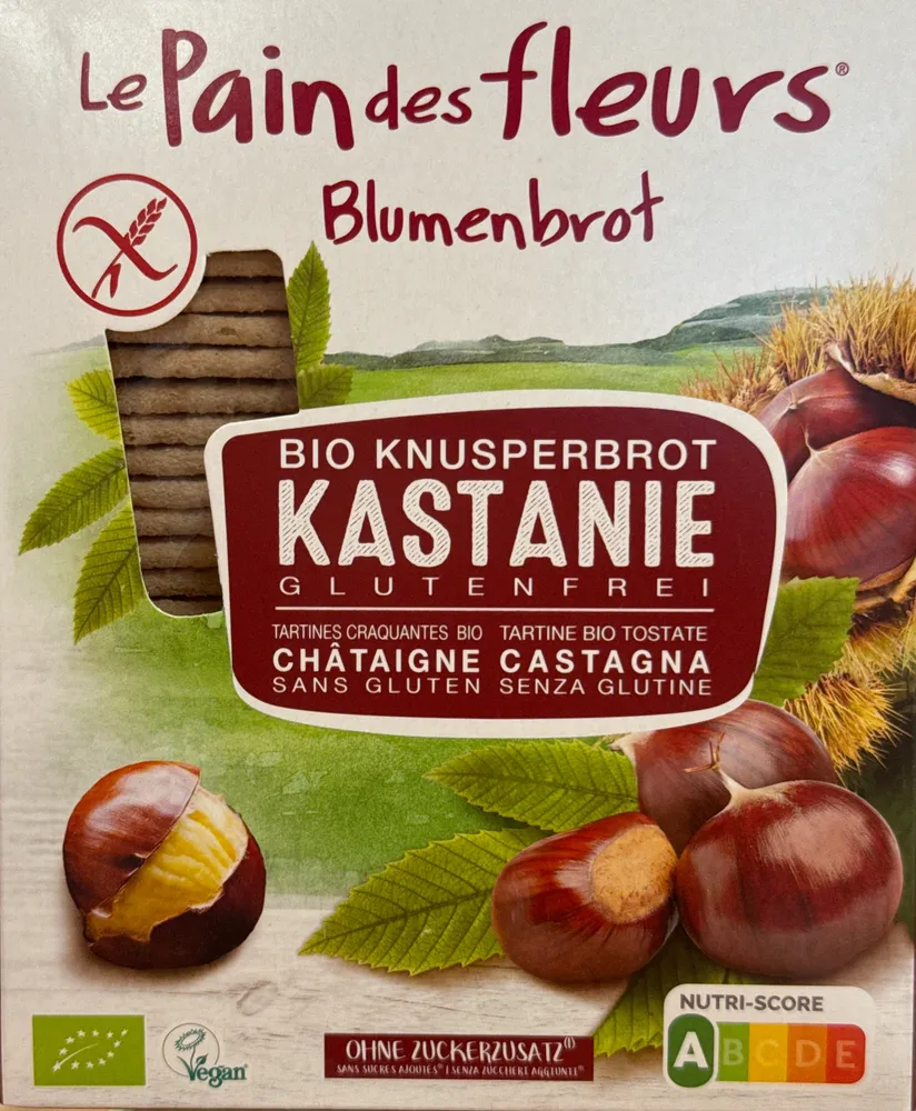 Blumenbrot Bio Knusperbrot Kastanie