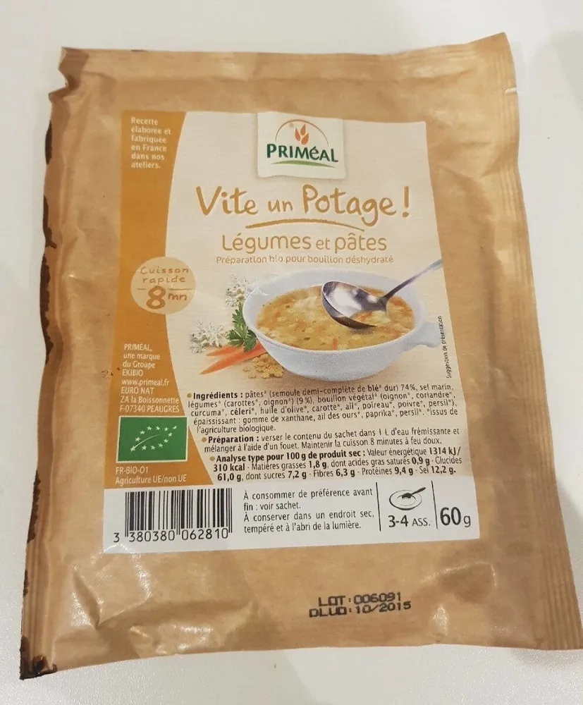 Potage légumes & pâtes