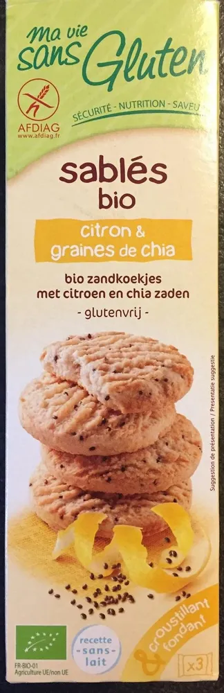 Sablés Citron & Graines De Chia Bio