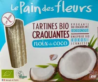 Tartines bio craquante au noix de Coco