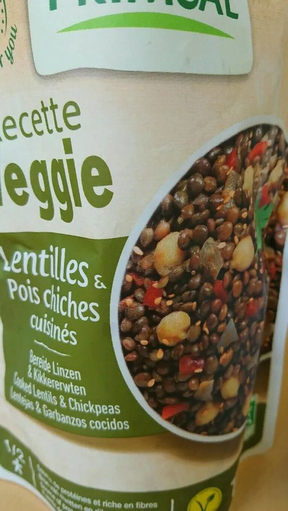 Lentilles et pois chiches cuisinés