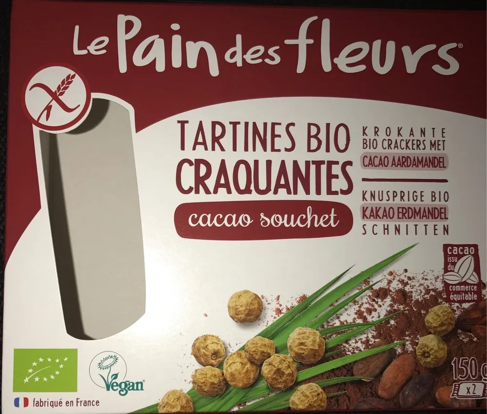 Tartines bio craquantes cacao