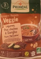 Soupe Repas Veggie legumes pois chiches & sorgho