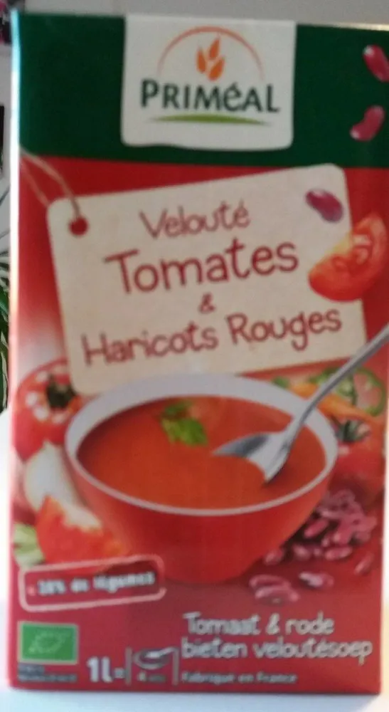 Velouté tomates et haricots rouges