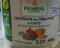 Lentillons aux légumes et curry